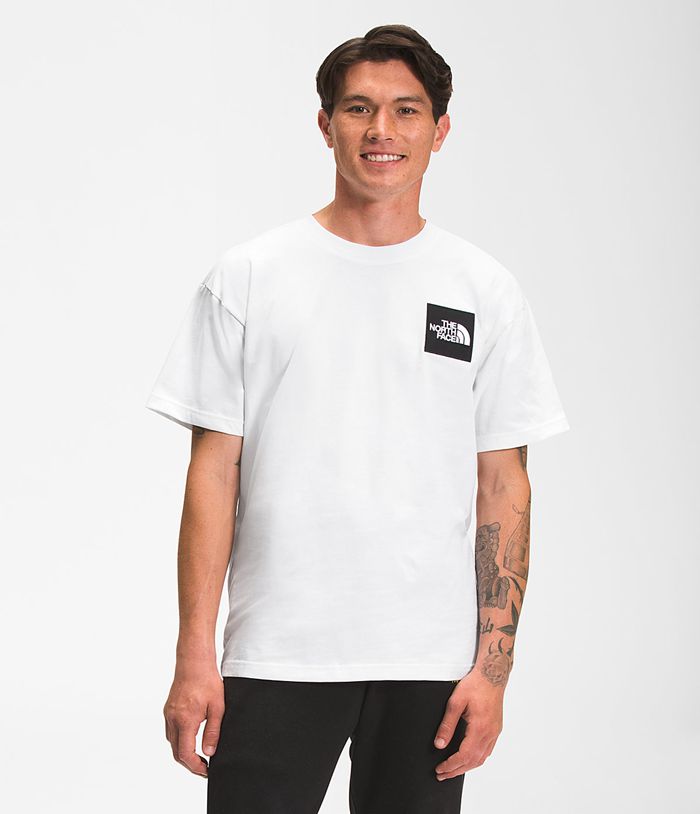 The North Face T-Shirts Short Sleeve Heavyweight Box White - Mens - Thailand LRSDM-4270